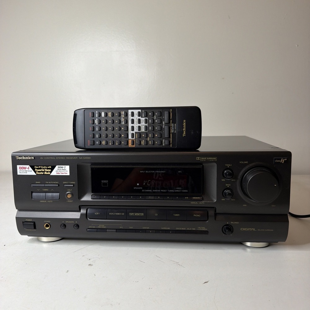 Technics SA-GX690 Stereo Receiver AV Control Dolby Pro Logic Class H+ Remote